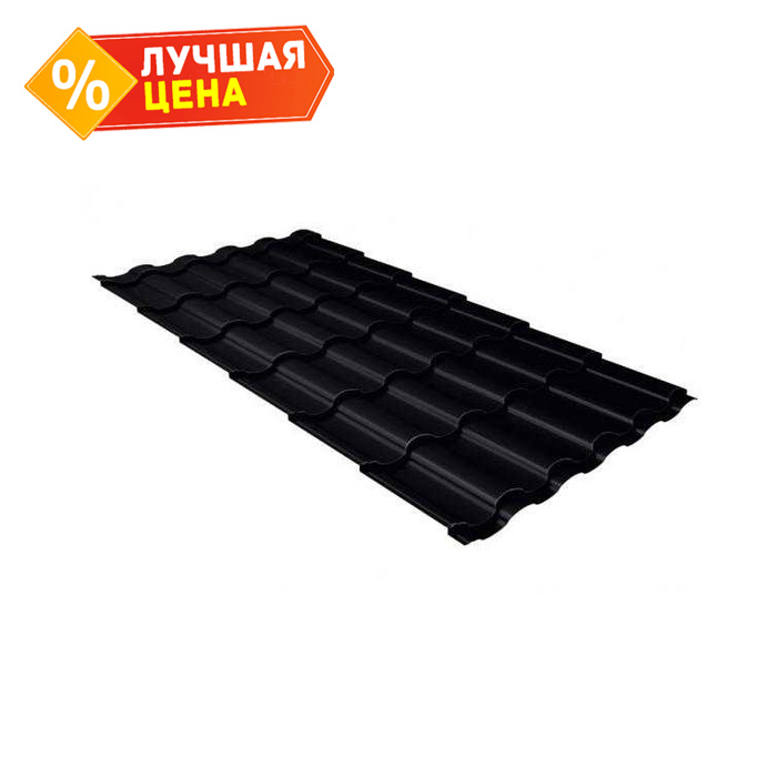 Металлочерепица Grand Line Kredo (Кредо) 0,5 Satin Мatt RAL 9005 Черный