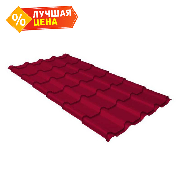 Металлочерепица Grand Line Kamea (Камея) 0,45 Полиэстер RAL 3003 Рубиново-красный