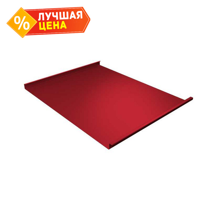 Фальцевая кровля Фальц двойной стоячий Grand Line 0,45 Полиэстер RAL 3003 Рубиново-Красный