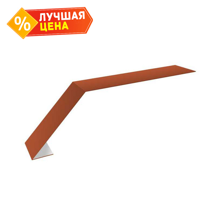 Планка капельник 100х60 0,45 PE с пленкой RAL 8004 терракота