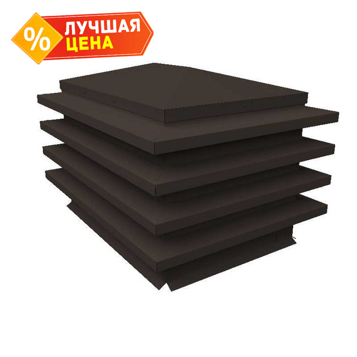 Дымник на трубу елка 400х400мм 0,5 Velur с пленкой RR 32