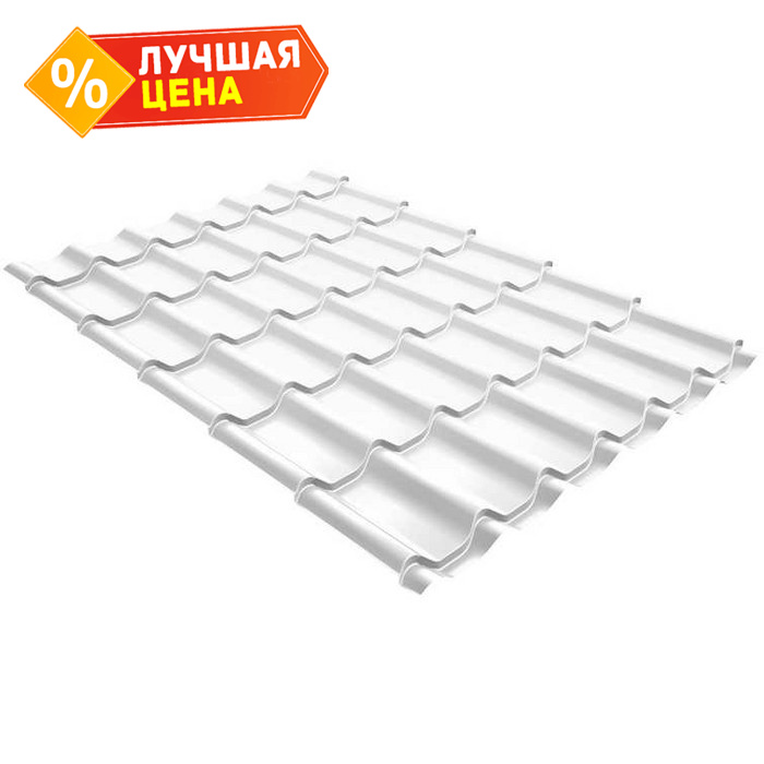 Металлочерепица Grand Line Classic (Классик) 0,45 Полиэстер RAL 9003 Сигнальный белый