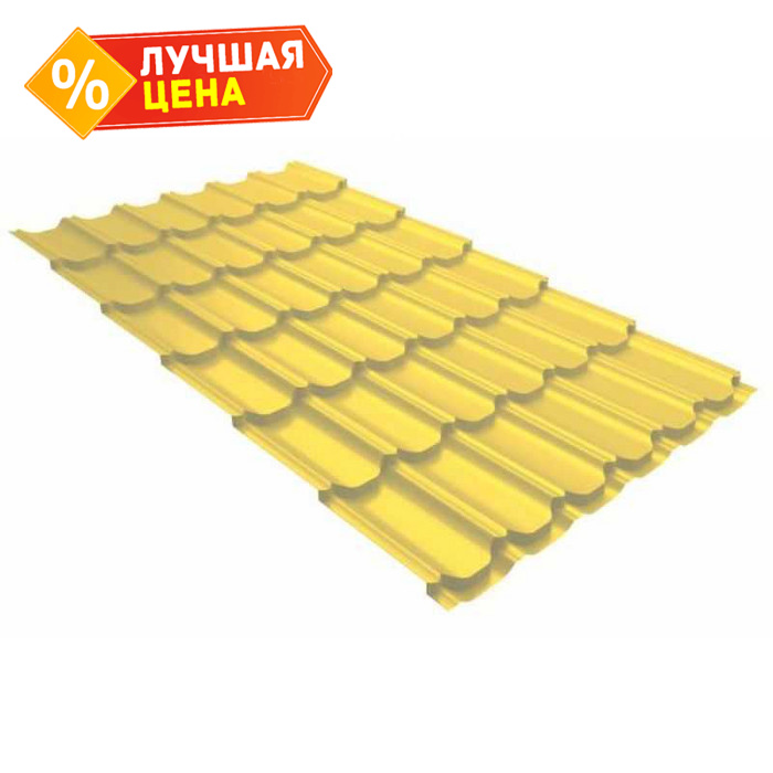 Металлочерепица Grand Line Kvinta plus (Квинта Плюс) 0,45 Полиэстер RAL 1018 Цинково-желтый