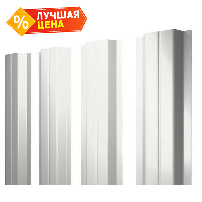 Евроштакетник П-образный А Grand Line 0,4 Полиэстер RAL9003 Сигнальный Белый