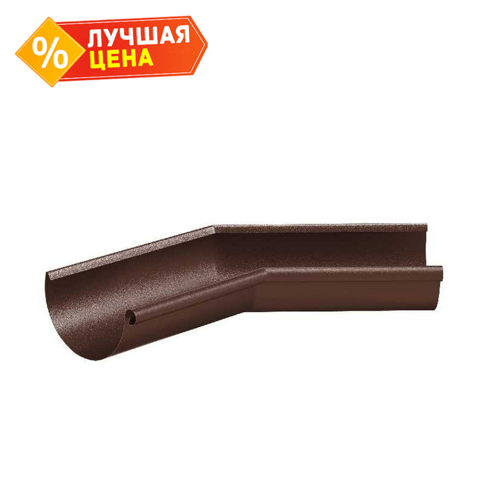 Угол желоба внутренний 135гр., 90/125, Коричневый матовый (RAL8017)