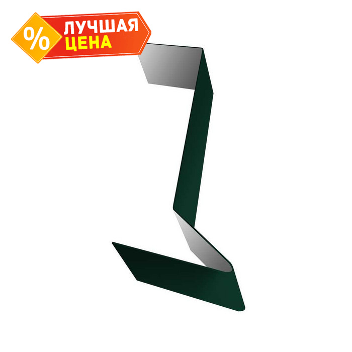 Планка примыкания для мягкой кровли 0,5 Velur RAL 6005 зеленый мох
