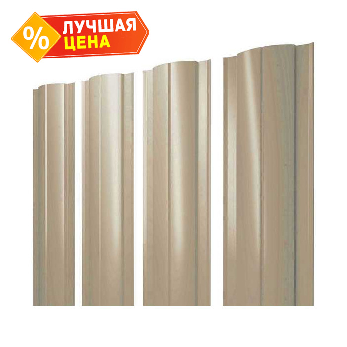 Штакетник Круглый Grand Line 0,5 Satin RAL1015 Светлая Слоновая Кость