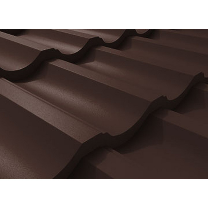 Металлочерепица Stynergy Garda Стальной Шелк (0.5) RAL 8017