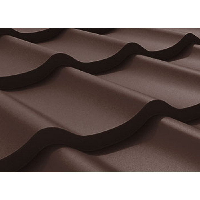 Металлочерепица Stynergy СуперМонтеррей Стальной Бархат (0.5) RAL 8017