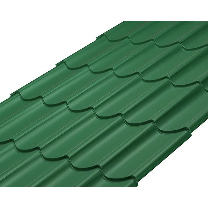 Металлочерепица Stynergy Garda Стальной Кашемир (0.5) RAL 6005