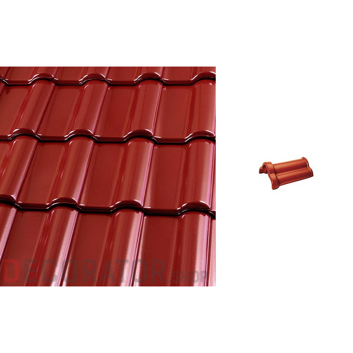 Керамическая черепица коньковая/хребтовая трилистник Roben Cayenne