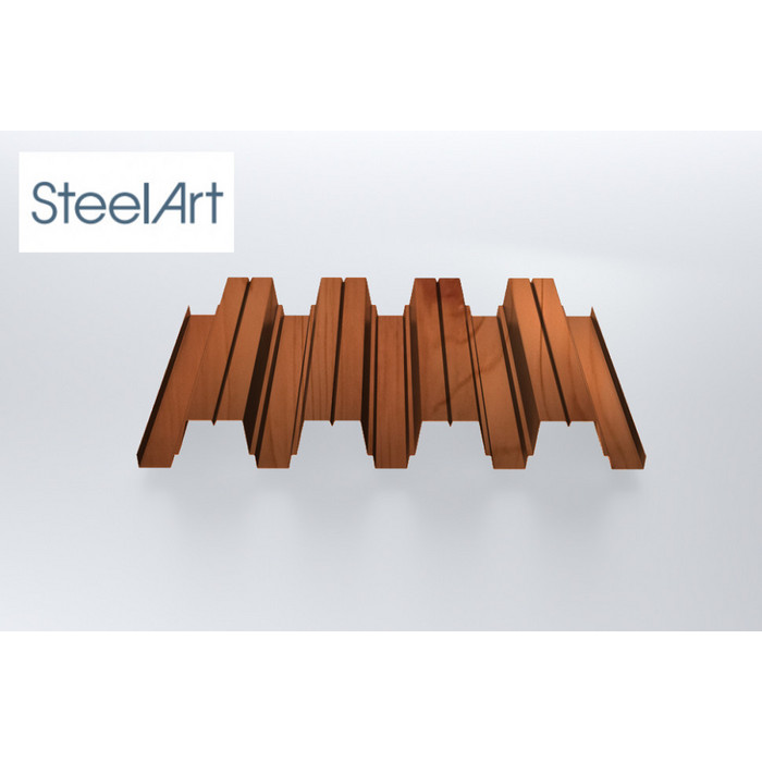 Профнастил SteelX Н75 SteelArt  0,4  Орех