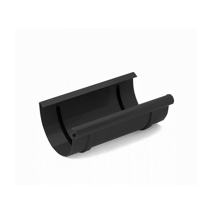 Муфта желоба, пвх, d-75 мм, черный, BRYZA