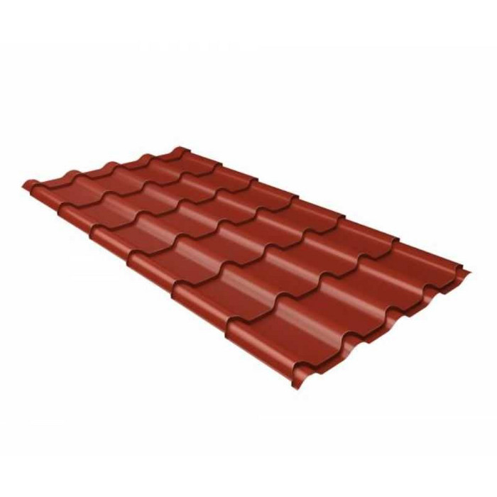 Металлочерепица Grand Line Kamea (Камея) 0,5 GreenСoat Pural BT RR 29 Оксидно-красный
