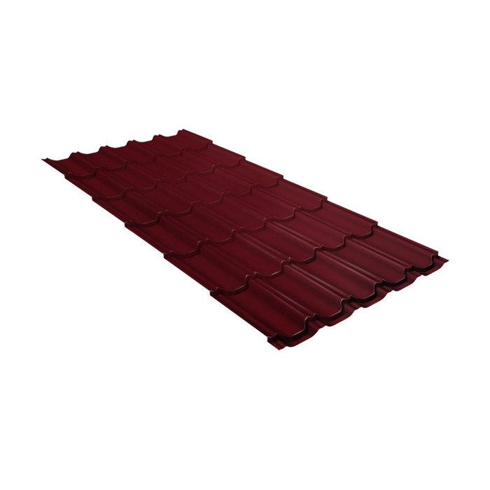 Металлочерепица Grand Line Kvinta plus (Квинта Плюс) 0,45 Drap ST RAL 3005 Красное вино