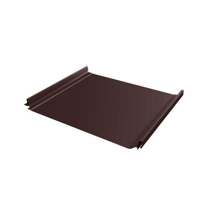 Фальцевая кровля Кликфальц Pro Grand Line 0,5 GreenCoat Pural BT RR 887 Шоколадно-Коричневый - фото №1