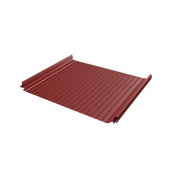 Фальцевая кровля Кликфальц Pro Gofr Grand Line 0,5 Satin RAL 3011 Коричнево-Красный - фото №1