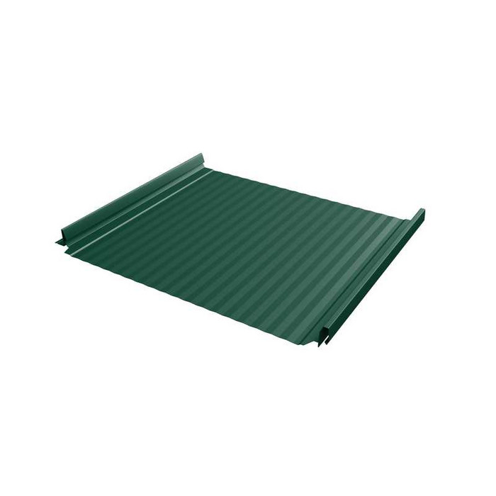 Фальцевая кровля Кликфальц Pro Gofr Grand Line 0,5 Quarzit lite RAL 6005 Зеленый Мох - фото №1