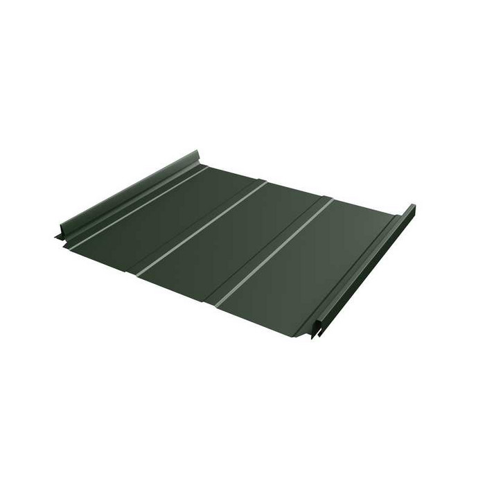 Фальцевая кровля Кликфальц Pro Grand Line 0,5 GreenCoat Pural BT, matt RR 11 Хромовая Зелень - фото №1
