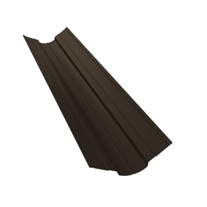 Планка ендовы верхней фигурной 70x70 0,45 Drap RR 32 темно-коричневый - фото №1
