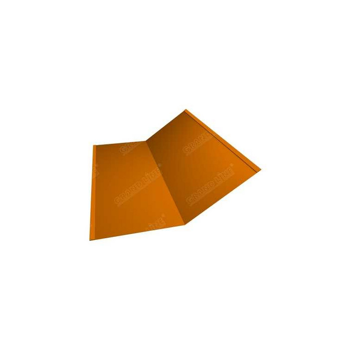 Планка ендовы нижней 300х300 0,45 PE с пленкой RAL 2004 оранжевый - фото №1