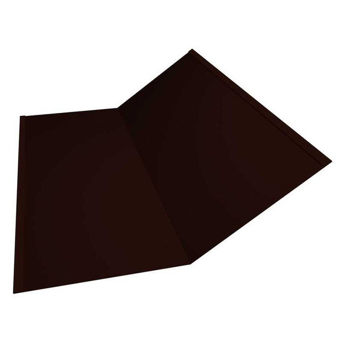 Планка ендовы нижней 300х300 0,5 Rooftop Matte RR 32 темно-коричневый - фото №1