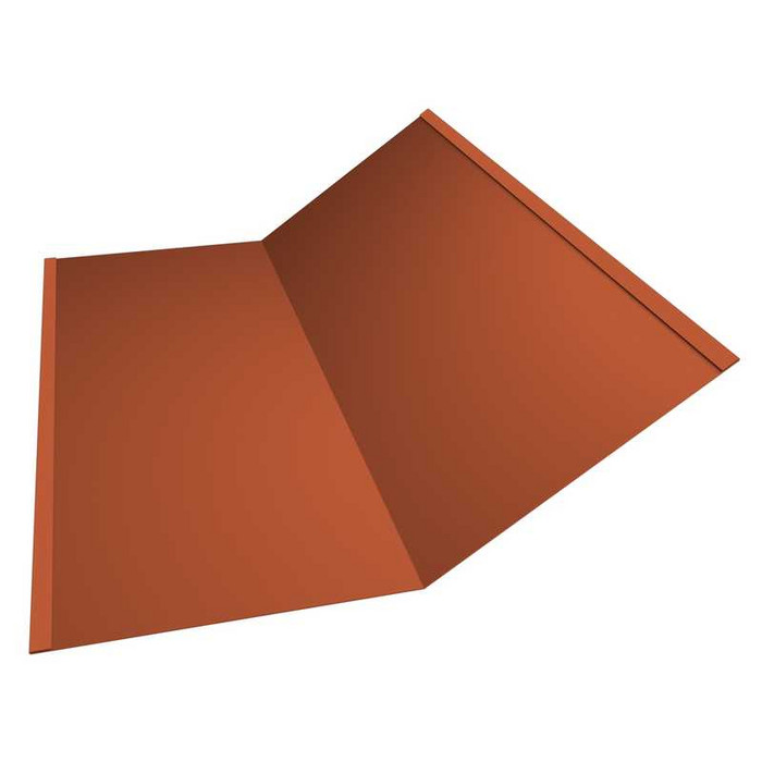 Планка ендовы нижней 300х300 0,5 PurLite Мatt RAL 8004 терракота - фото №1