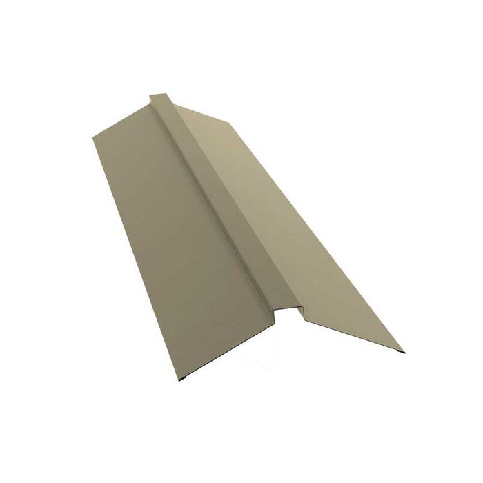 Планка конька плоского 115х30х115 0,45 PE с пленкой RAL 1015 светлая слоновая кость - фото №1