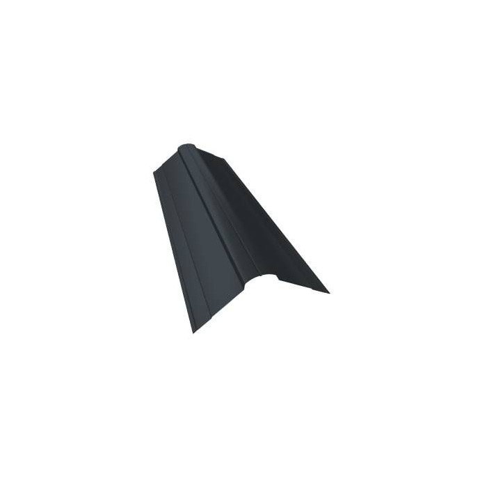 Планка конька фигурного 100x100 0,45 PE с пленкой RAL 7004 сигнальный серый - фото №1