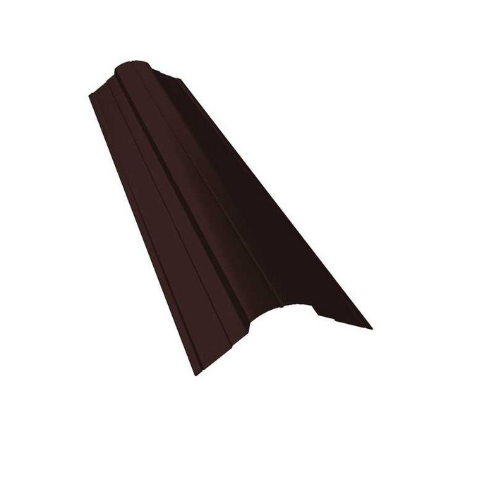 Планка конька фигурного 70x70 0,5 GreenCoat Pural BT RR 887 шоколадно-коричневый (RAL 8017 шоколад) - фото №1