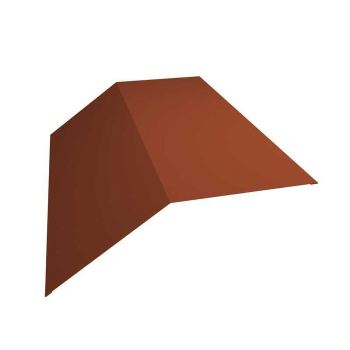 Планка лобовая/околооконная простая 190х50 0,5 GreenCoat Pural BT с пленкой RR 750 кирпично-красный (RAL 8004 терракота)