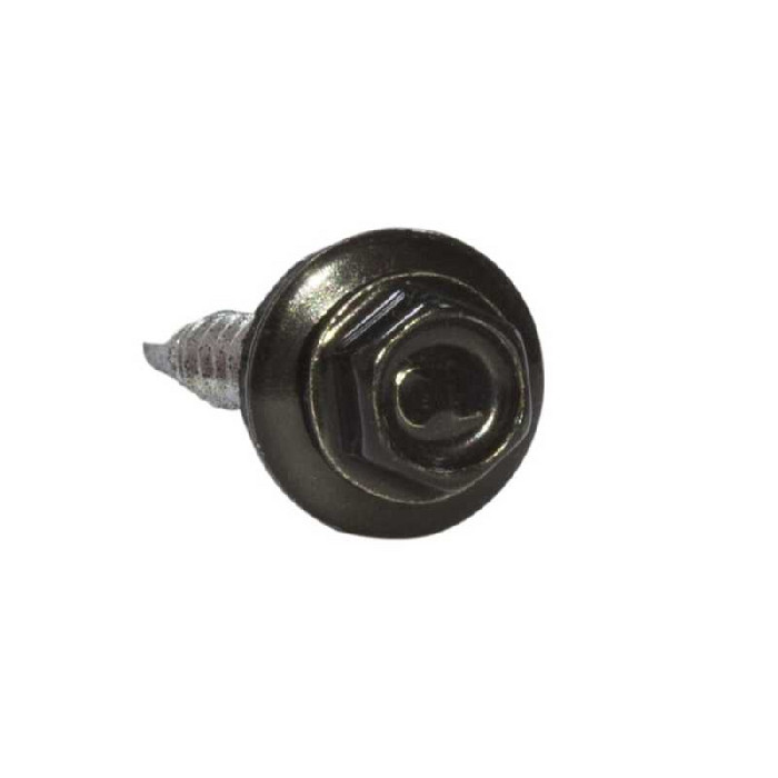 Саморез кровельный Daxmer 4,8х29 RAL 9005 (250) сверло №1 - фото №1