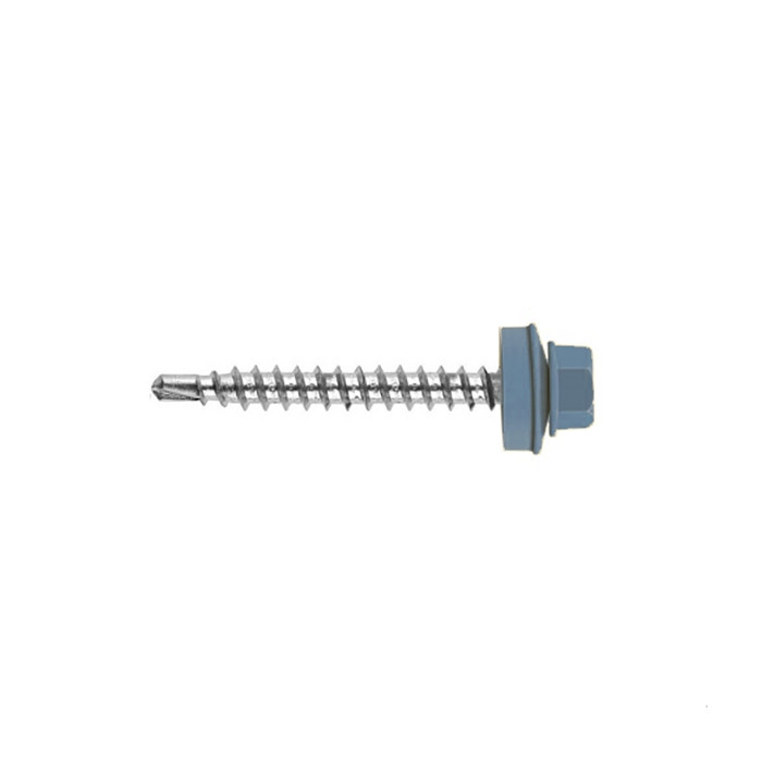Саморез кровельный Daxmer 4,8х35 RAL 5015 (250) сверло №1 - фото №1