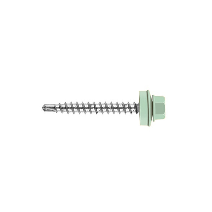 Саморез кровельный Daxmer 4,8х35 RAL 7035 (250) сверло №1 - фото №1