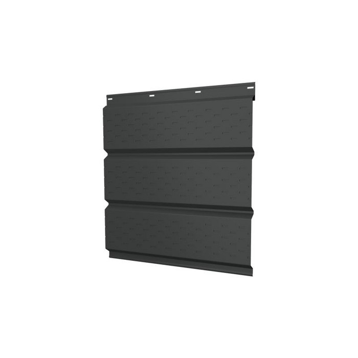 Софит металлический полная перфорация 0,5 GreenCoat Pural BT, matt с пленкой RR2Н3 (RAL7016 антрацитово-серый)