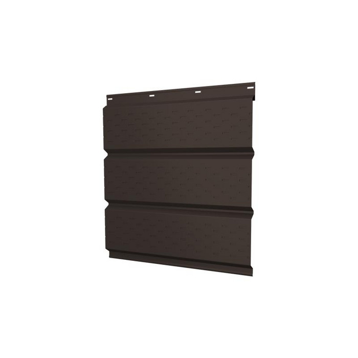 Софит металлический полная перфорация 0,5 PurLite Мatt с пленкой RR 32 темно-коричневый