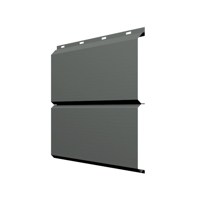 Софит ЭкоБрус без перфорации 0,345 Grand Line 0,45 PE с пленкой RAL7005 мышино-серый