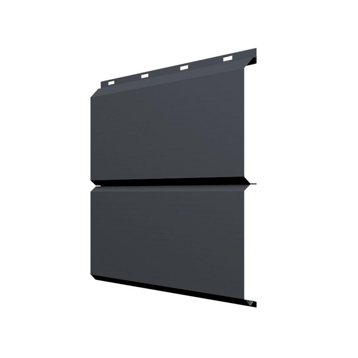 Софит ЭкоБрус без перфорации 0,345 Grand Line 0,5 Atlas с пленкой RAL7024 мокрый асфальт