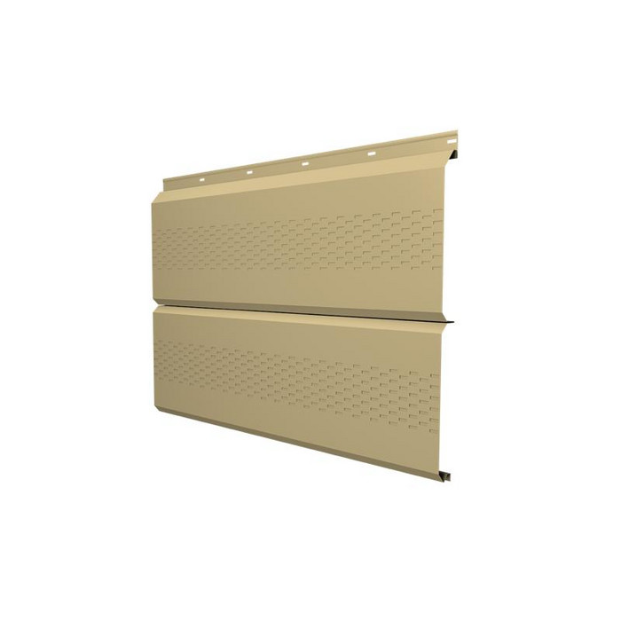 Софит ЭкоБрус с перфорацией 0,345 Grand Line 0,45 PE RAL1014 слоновая кость