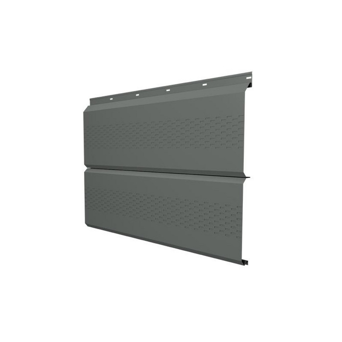 Софит ЭкоБрус с перфорацией 0,345 Grand Line 0,45 PE RAL7005 мышино-серый