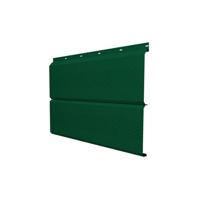 Софит ЭкоБрус с перфорацией 0,345 Grand Line 0,5 Satin с пленкой RAL6005 зеленый мох