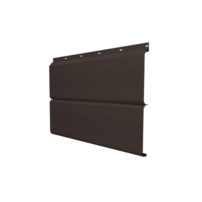 Софит ЭкоБрус с перфорацией 0,345 Grand Line 0,5 Velur с пленкой RR 32 темно-коричневый