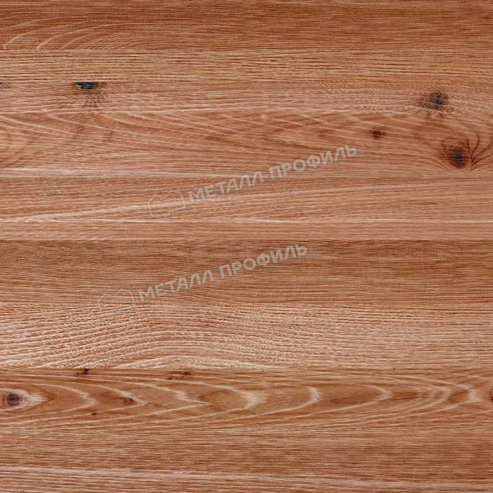 Планка конька плоского 190х190х2000 (ECOSTEEL_T-01-Кедр-0.5) - фото №1