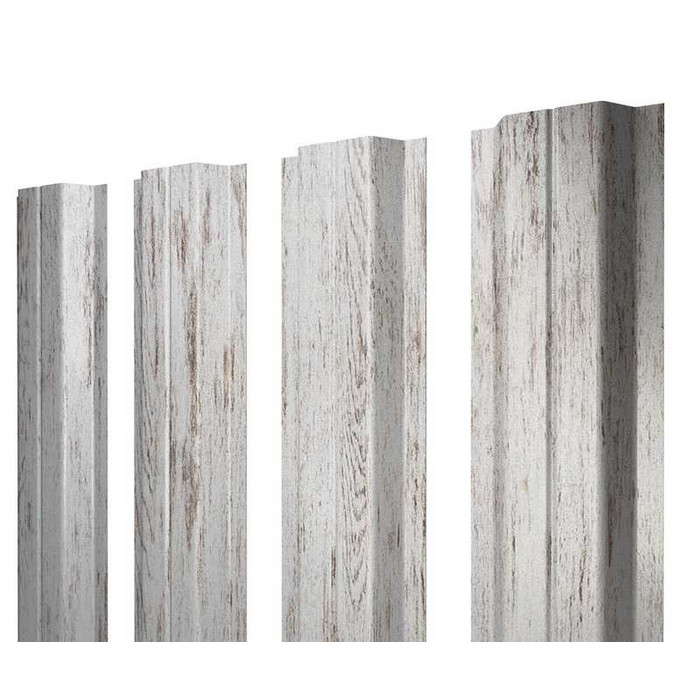 Штакетник П-образный В Grand Line 0,45 Print Elite Snow Wood Snow Wood - фото №1