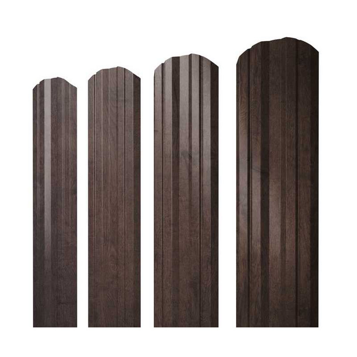 Штакетник Twin фигурный 0,45 Print-double Elite Antique Wood - фото №1